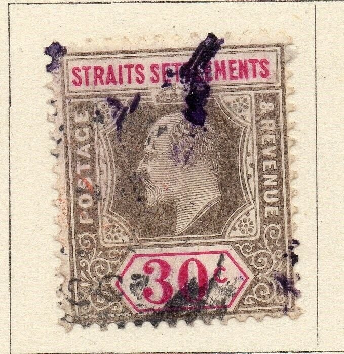 Malacca Straights Settlements 1902-09 Early Issue Fine Used 30c. NW-115544