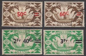 French Polynesia 152//157 Used CV $3.00