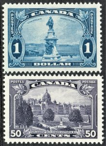 [st1150] CANADA 1935 Scott#341/51 KGV Pictorial set MNH 50c + $1 w/SUP CENTERING