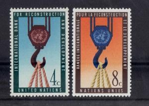 United Nations New York #86-87  MNH  1960  world bank