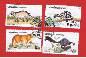 Thailand #1425-1428  VF used  Animals   Free S/H