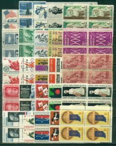 25 DIFFERENT SPECIFIC 5-CENT BLOCKS OF 4, MINT, OG, NH, GREAT PRICE! (21)