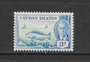 FISH - CAYMAN ISLANDS #128  PARROT FISH  MNH