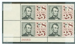 United States #C59  Plate Block