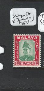 MALAYA SELANGOR (P0803B) SULTAN $2.00  SG 87  MOG