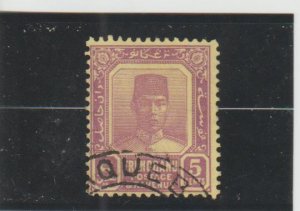 Malaya - Trengganu  Scott#  26  Used  (1925 Sultan Badaru'l-Alam)