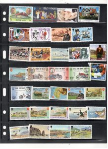 ISLE OF MAN COLLECTION ON STOCK SHEET , ALL MINT