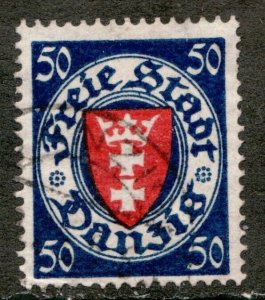 1924 Germany Danzig Sc #187 Self ruling city state - Used stamp Cv $8.50