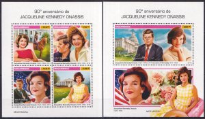 Gs1713 2019 Mozambique Jaqueline & John Kennedy Flowers #10217-220+Bl1479 Mnh