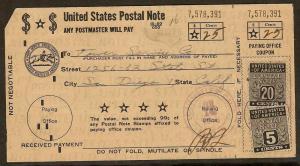U.S. Postal Note with PN5 & PN11