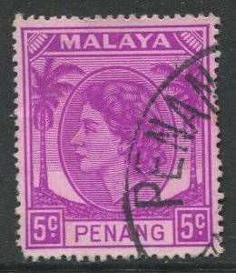 STAMP STATION PERTH Penang #32 QEII Definitive Used 1954-1955