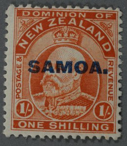 Samoa #119 Unused VG Black Overprint SAMAOA HRM Rest of Gum Fine