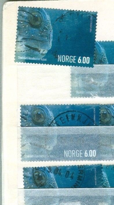 Norway. Lot. 100 Stamp. Bulk. 2004. Norw. Marine Life. 6.00 Kr. Used. Off Paper.