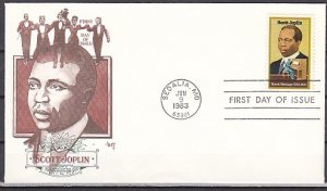 United States, Scott cat. 2044. Scott Joplin, Ragtime issue. First day cover. ^