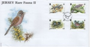 Jersey 2004 FDC Sc 1134-1137 Lizard, Ant lion, Warbler, Cricket WWF Set of 4