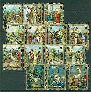 Ajman 1973 Mi#2965-2978 Easter Stations of the Cross CTO