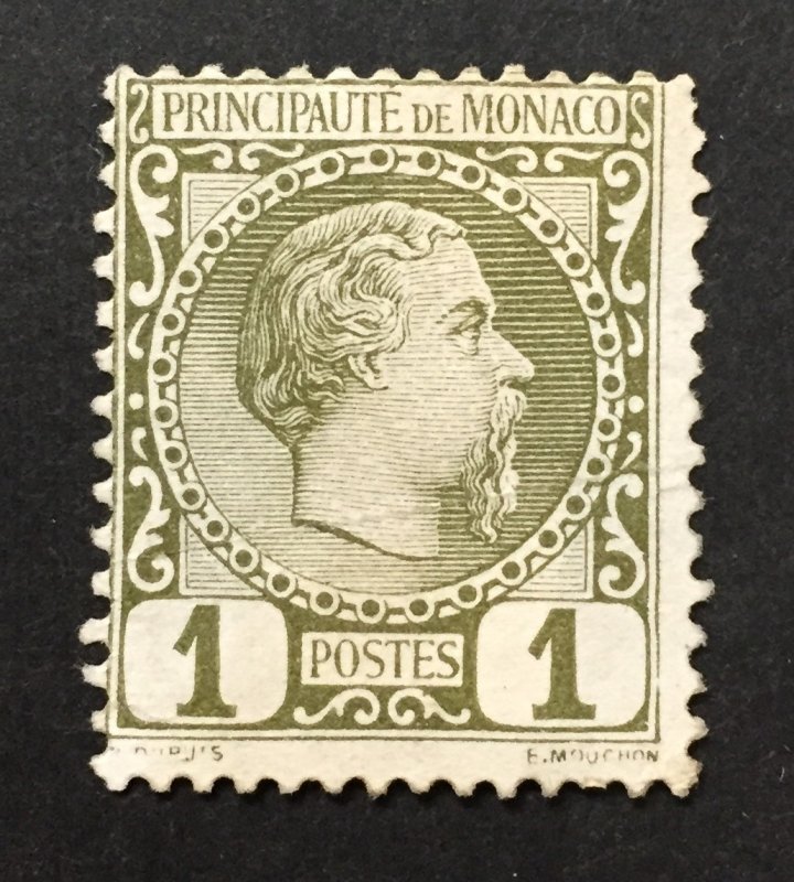 Monaco 1885  #1, Charles III, Used-2 Pics.