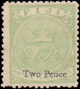 Fiji #46, Incomplete Set, 1878, Hinged