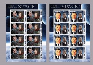 Stamps. Space. Dead astronauts S.Tome 2022 year , 6 sheet perforated