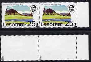 Lesotho 1980-81 25s on 25c with superb surcharge set-off ...