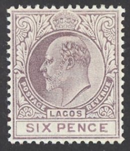 Lagos Sc# 45 MH 1904 6p King Edward VII