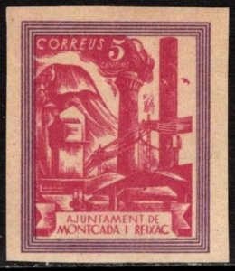 1937 Spain Civil War 5 Centimos Montcada i Reixac Displaced Persons Charity