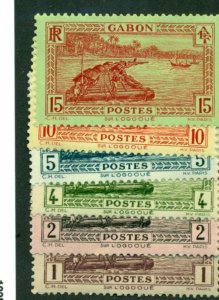 Gabon 1932 #124 - 129 MH SCV(2024)=$2.85