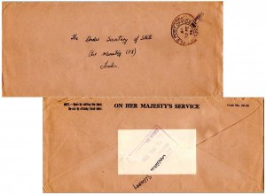 Great Britain Soldier's Free Mail 1958 Field Post Office 732, R.A.F. Laarbruc...