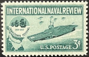 Scott #1091 1957 3¢ International Naval Review MNH OG VF/XF