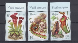Romania STAMPS 2026 CARNIVOROUS PLANTS NATURE MNH POST SET