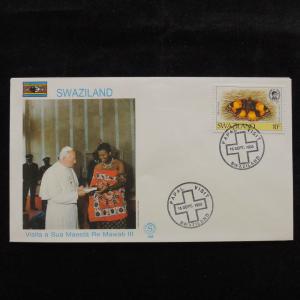 ZS-S072 SWAZILAND IND - John Paul II, Visit To Re Mawati Iii Fdc 1988 Cover