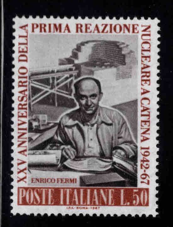 Italy Scott 976 MNH** Enrico Fermi, 1st Atomic Reactor stamp