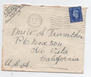 Great Britain Scott#  239    used on cover to U.S.A.