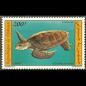 DJIBOUTI 1992 - Scott# 705 Turtle 200f NH