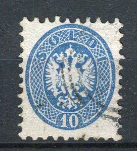 AUSTRIA LEVANT; 1860s classic Eagle Coat of Arms issue used Shade of 10sl.