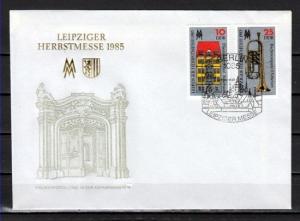 German Dem. Rep. Scott cat. 2492-2493. Music Instrument. First day cover. ^