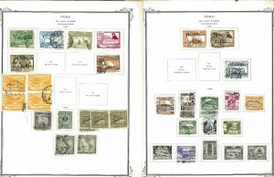 Peru 1858-1979 Mostly all Used (a few Mint) Hinged on Mixed Remaindered Pages.