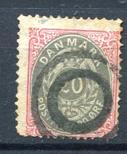 Denmark 1875 Sc 31 Numerical 20o  Used 8474