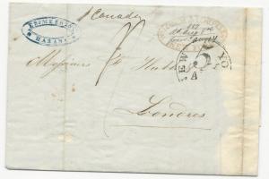 US Local Cover August 27, 1850 New York FWD Folded Letter