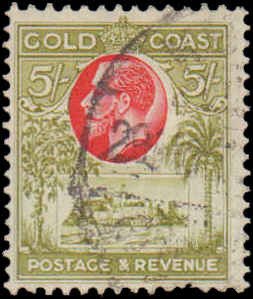 Gold Coast #107, Incomplete Set, High Value, 1928, Used, 1 Perf Missing