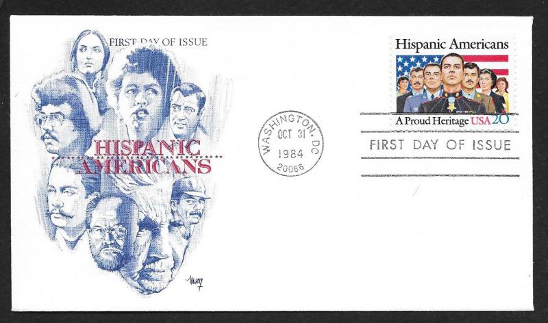 UNITED STATES FDC 20¢ Hispanic Americans 1984 Marg