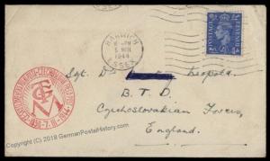 Great Britain Czech Legion in England Cover Polni Posta Feldpost 72205