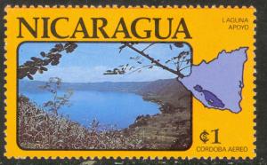 NICARAGUA 1978 1cor LAKE APOYO Airmail Sc C959 MNH