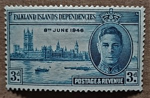 Falkland Islands Dependencies #1L10 3d King George VI Peace Issue MNH (1946)