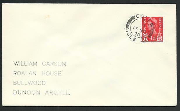 GB SCOTLAND 1970 cover COLL / ISLE OF cds..................................66581