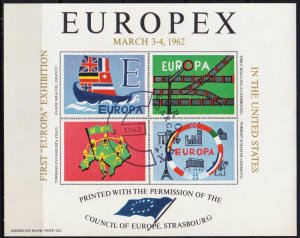 EUROPEX 1962 First  Europa  Exhibition S/S Used CTO Private