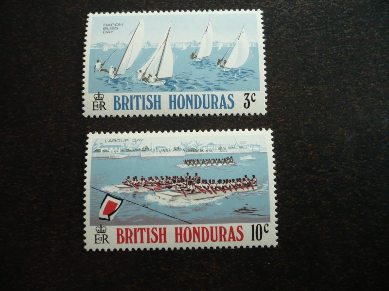 Stamps - British Honduras-Scott#308-309 - Mint Never Hinged Part Set of 2 Stamps