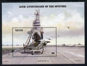 NEVIS - 1986 - Spitfire, 50th Anniv - Perf Min Sheet - Mint Never Hinged