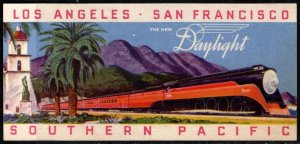 1930's US Poster Stamp Southern Pacific The New Daylight Los Angeles