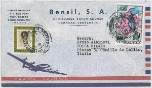 29835 - VENEZUELA - POSTLA HISTORY: - airmail cover to Italy- MAPS